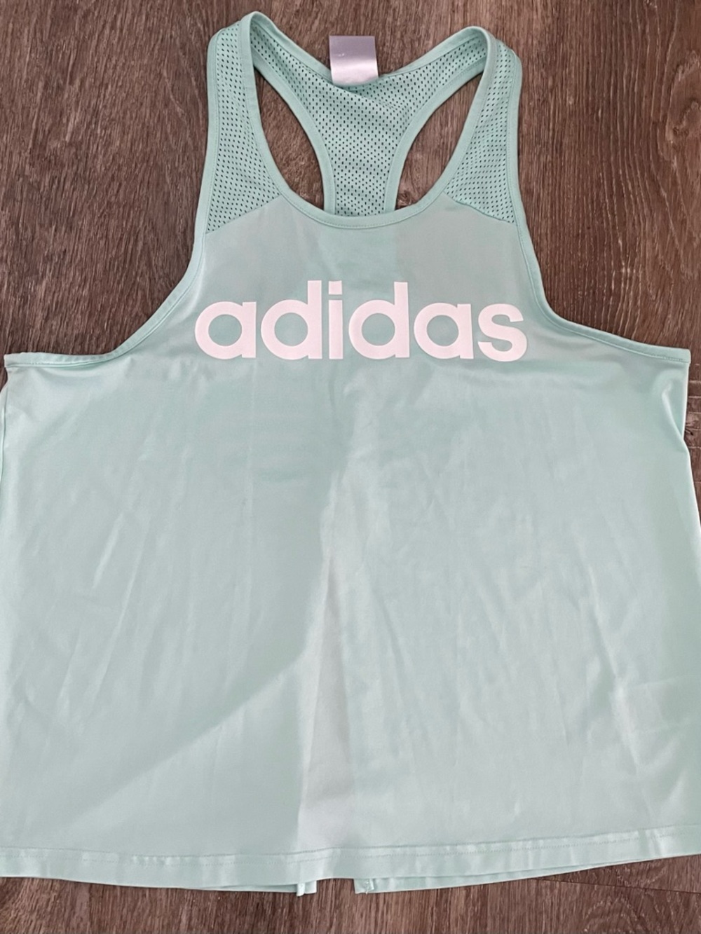 Adidas Mint-Green Racerback Athletic Tank with Logo (0002)